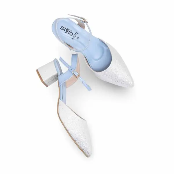 Silver Women Court Shoes