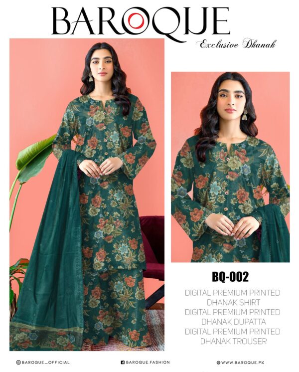 Ladies Unstitched Fabric by"BAROQUE" for Winter Collection