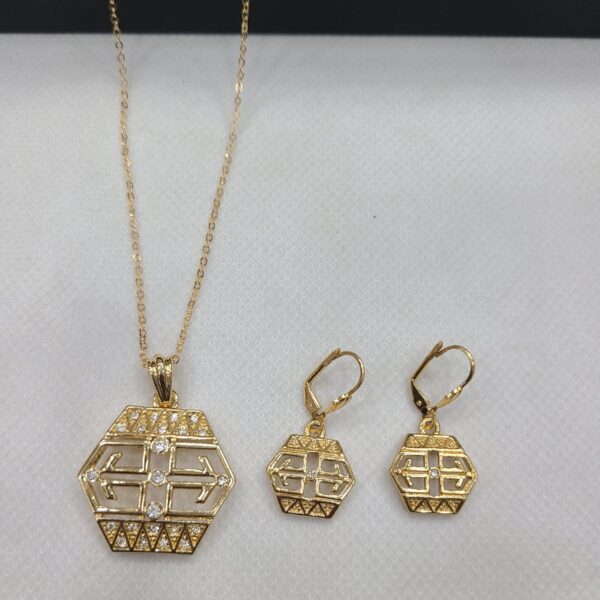 Gold Locit Necklace & Earring Exclusive at Rs.Each Set - Image 10