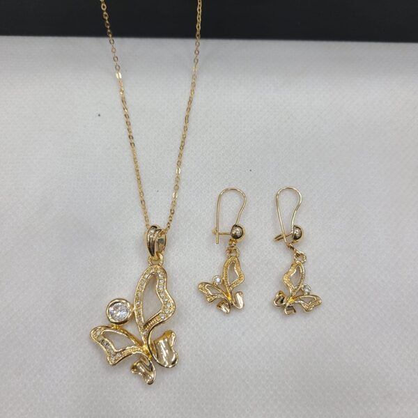 Gold Locit Necklace & Earring Exclusive at Rs.Each Set - Image 2