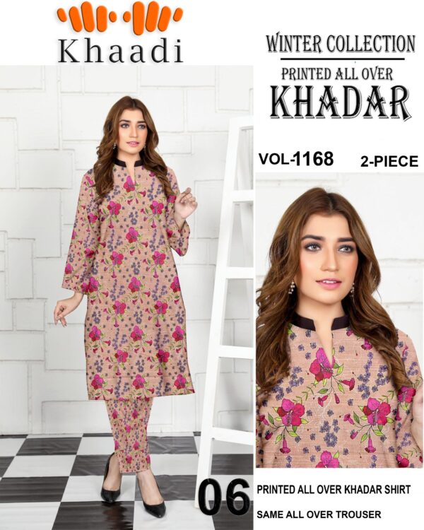 Ladies Unstitched 2pc Fabric by"Khaadi" for Winter Collection - Image 3