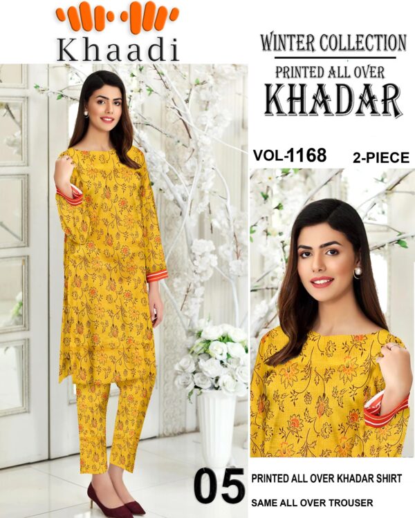 Ladies Unstitched 2pc Fabric by"Khaadi" for Winter Collection - Image 2