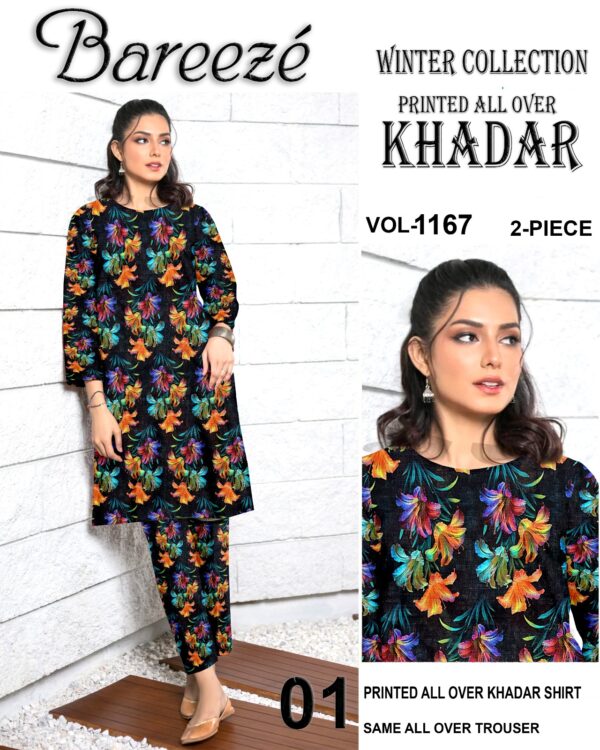 Ladies Unstitched Fabric by"BAREEZA" for Winter Collection 2PC