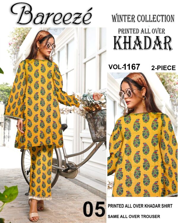 Ladies Unstitched Fabric by"BAREEZA" for Winter Collection 2PC - Image 2