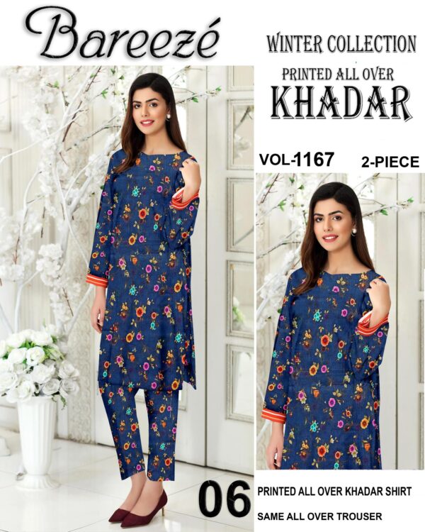 Ladies Unstitched Fabric by"BAREEZA" for Winter Collection 2PC