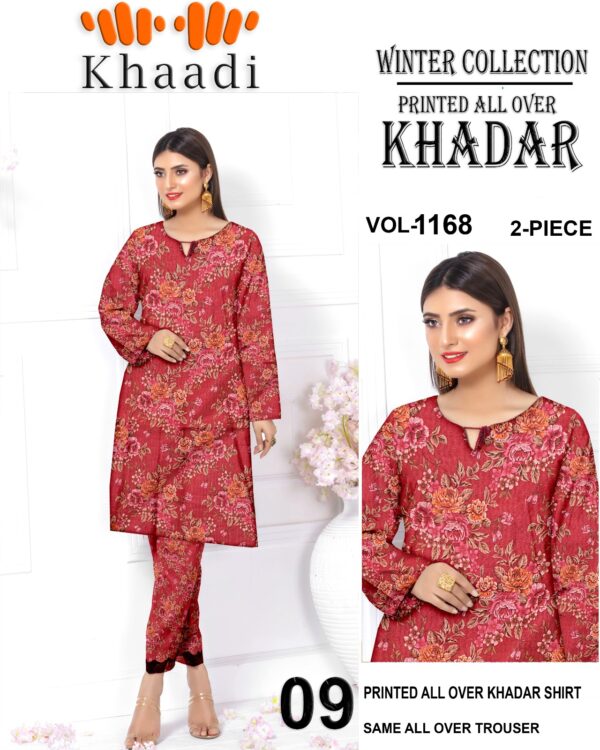 Ladies Unstitched 2pc Fabric by"Khaadi" for Winter Collection - Image 3