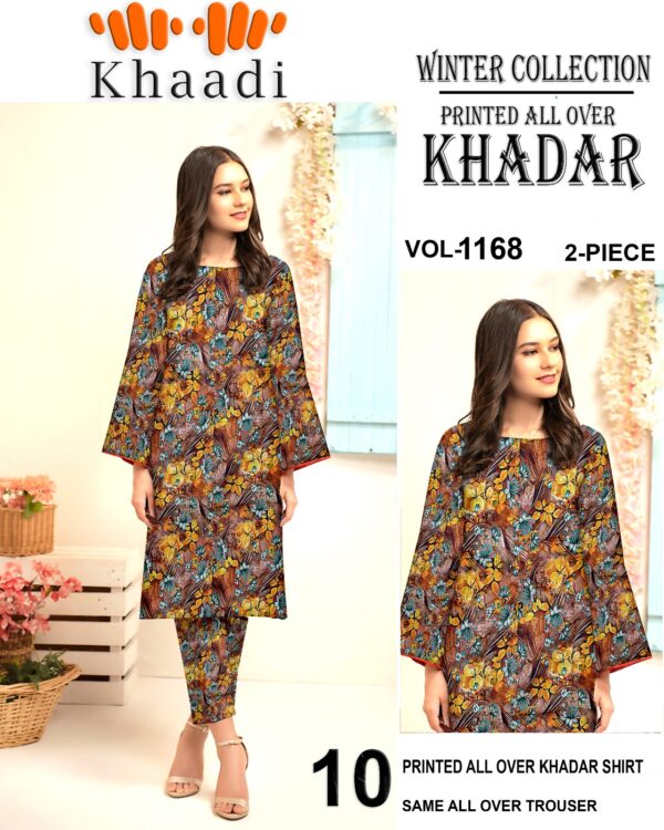 Ladies Unstitched 2pc Fabric by"Khaadi" for Winter Collection - Image 2