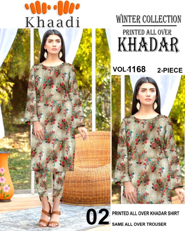 Ladies Unstitched 2pc Fabric by"Khaadi" for Winter Collection