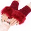 Faux Rabbit Fur Gloves