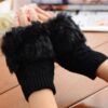 Faux Rabbit Fur Gloves - Image 2
