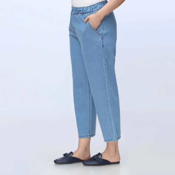 Sky Blue Baggy Fit Denim Pant - Image 2