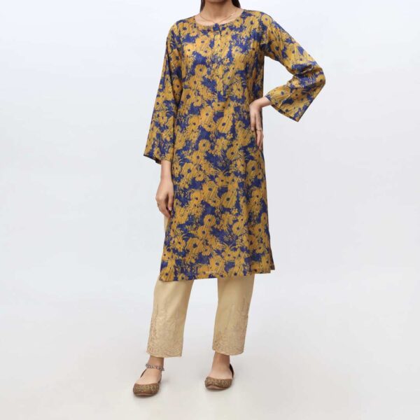 1PC-Unstitched Digital Printed Lawn Shirt