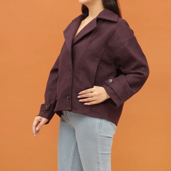 Purple Wool Jacket - Image 2