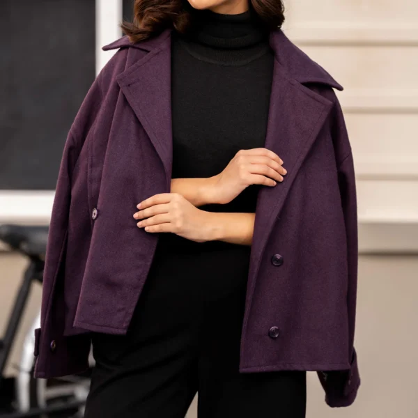 Purple Wool Jacket - Image 5