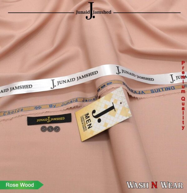 Man's Unstitched (J.) JUNAID JAMSHED Wash and Wear Plain Suit - Image 4