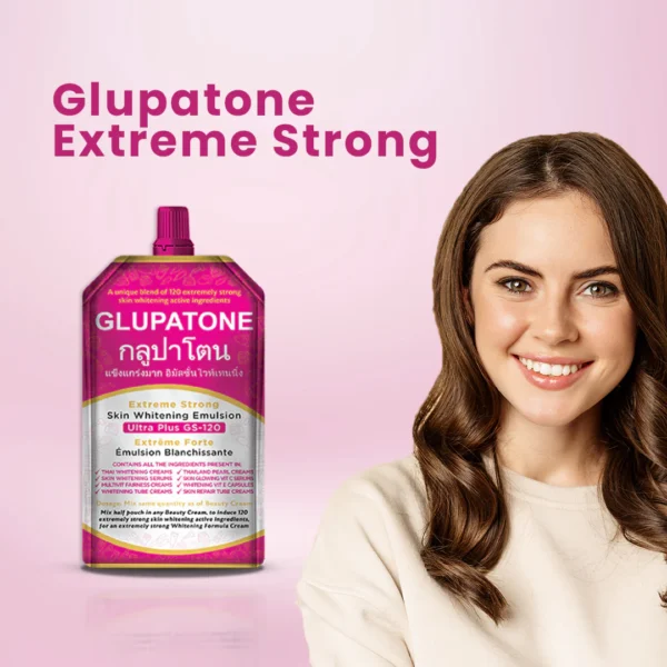 GLUPATONE Extreme Strong Whitening Emulsion Ultra Plus GS-120 For Face & Body 50ml - Image 3