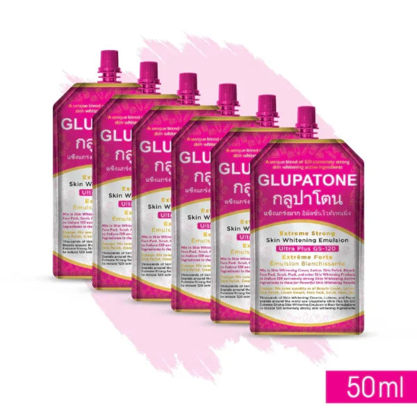 GLUPATONE Extreme Strong Whitening Emulsion Ultra Plus GS-120 For Face & Body 50ml - Image 4