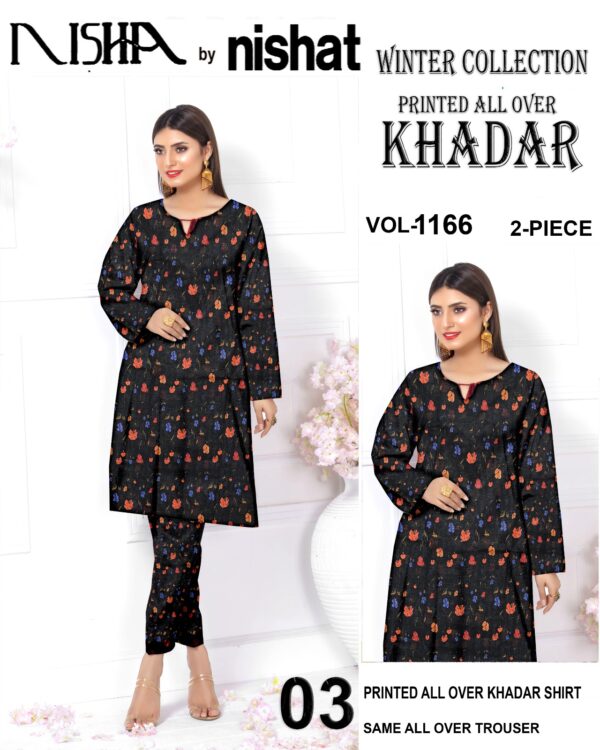 Ladies Unstitched Fabric NISHA by nishat" for Winter Collection - Image 5