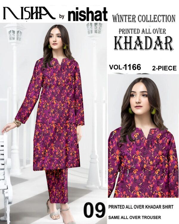 Ladies Unstitched 2pc Fabric by"NISHA by nishat" for Winter Collection - Image 3