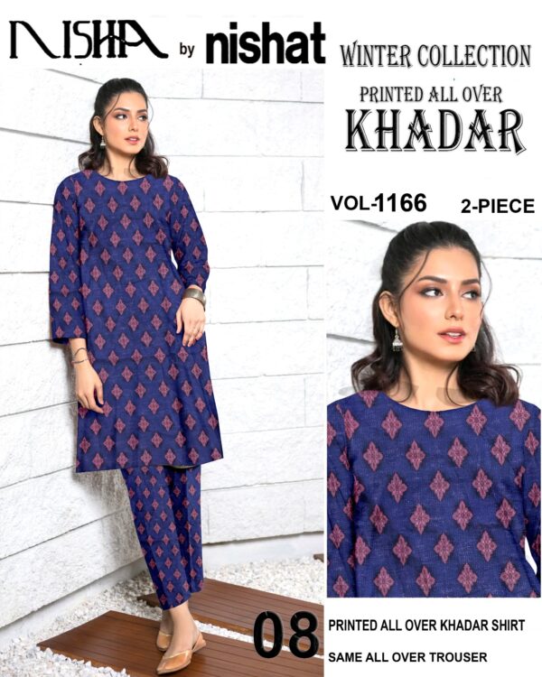 Ladies Unstitched 2pc Fabric by"NISHA by nishat" for Winter Collection - Image 4