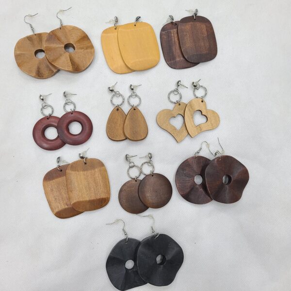 Wooden Earrings each pair