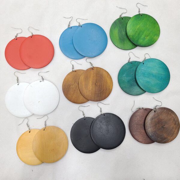 Wooden Earrings each pair - Image 2