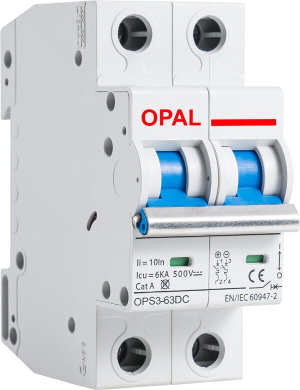 Opal DC Breaker 2P 63A 500V