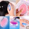 Silicon Shampoo Massage Burush Dry and Wet use - Image 3