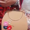 Womans Embroidered Top Handle Handbags