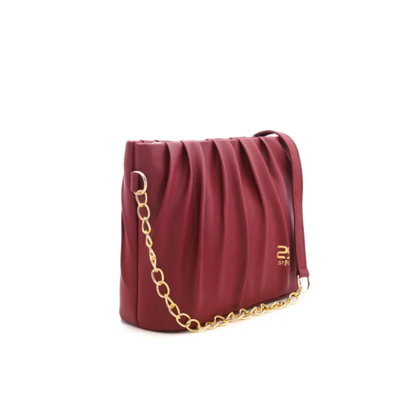 Maroon Formal Shoulder Bag P55220 - Image 2