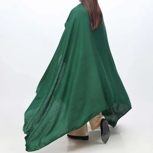 Green Plain Shawl PW3735 - Image 2