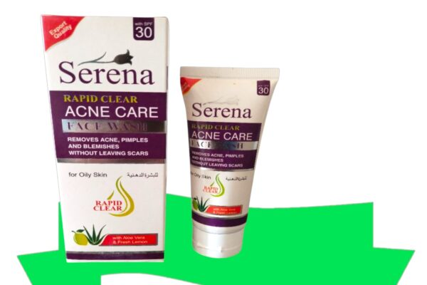 Serena Rapid Clear Acne Care Face Wash with SPF 30 – For Oily Skin