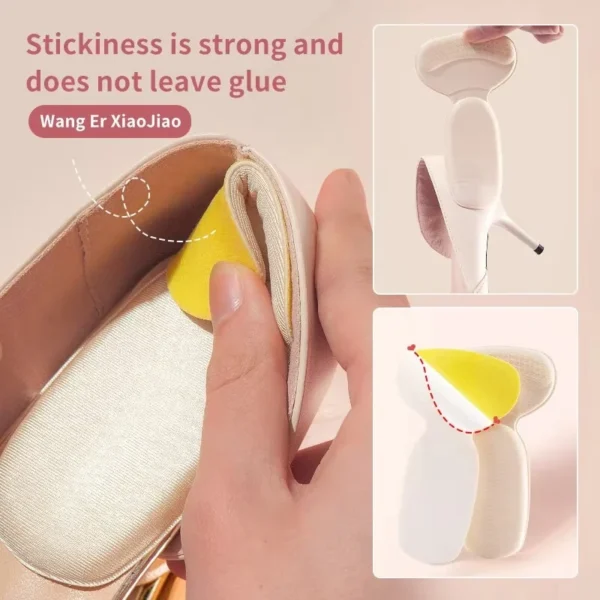 T-shaped Half Insole Cushion Pad Adhesive Heel Liner Protection For Pain Relief - Image 2