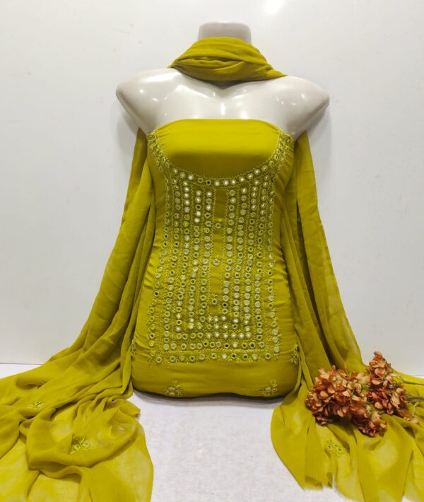 Hand Embroidery unstichable dress - Image 11