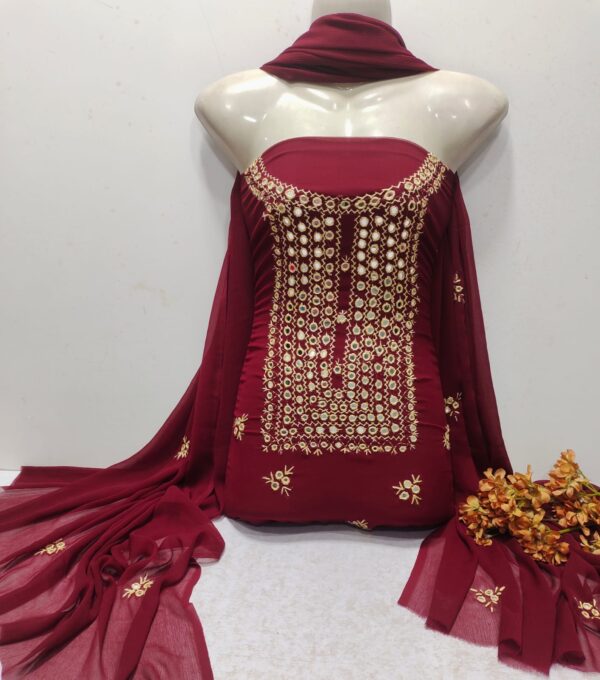 Hand Embroidery unstichable dress - Image 2