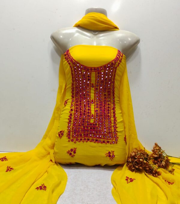 Hand Embroidery unstichable dress - Image 4
