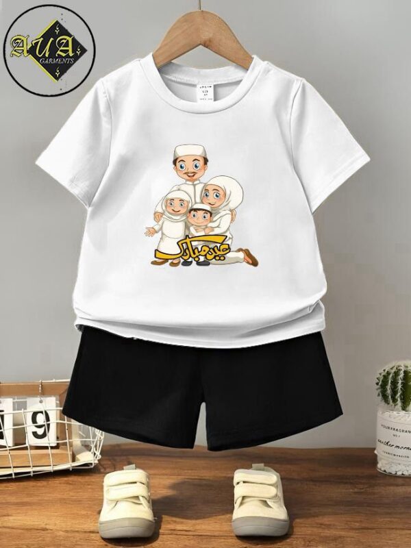 Eid collection kids suits tshirts +short