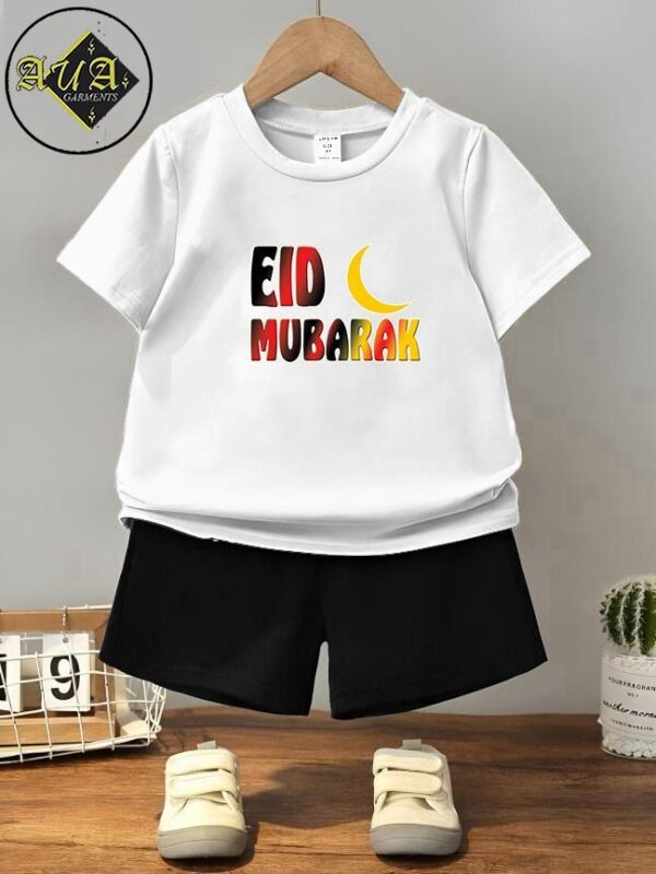 Eid collection kids suits tshirts +short - Image 2
