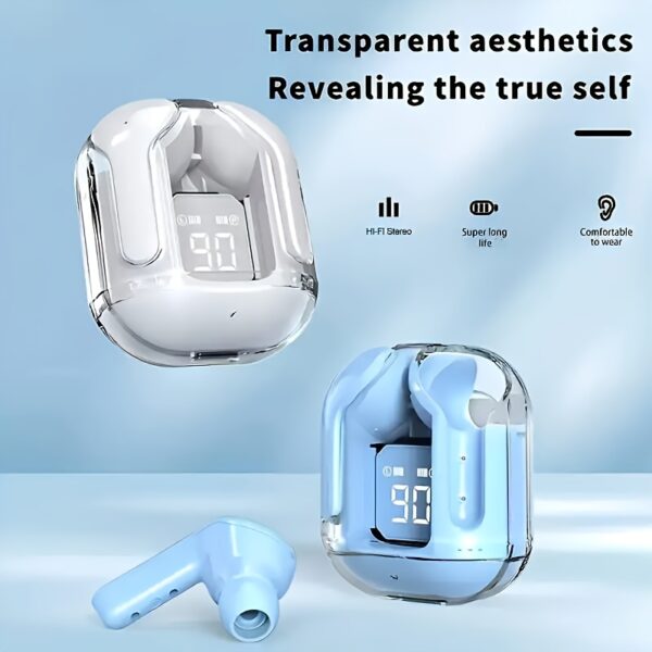 1 Pair of Wireless Earbuds with LED Digital Display