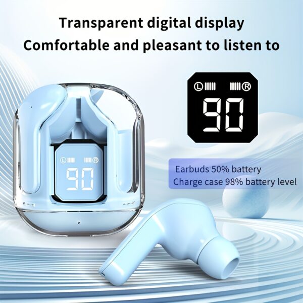 1 Pair of Wireless Earbuds with LED Digital Display - Image 3