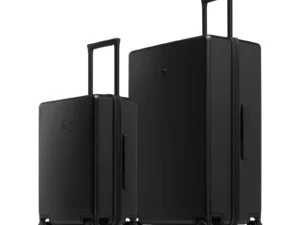 LEVEL8 Elegance Matte Luggage Set, 20 Inch Carry-on Luggage, 28“ Large Suitcase Lightweight Hardside Suitcases with Wheels,Tsa Lock,2-Piece Set(20/28), Black