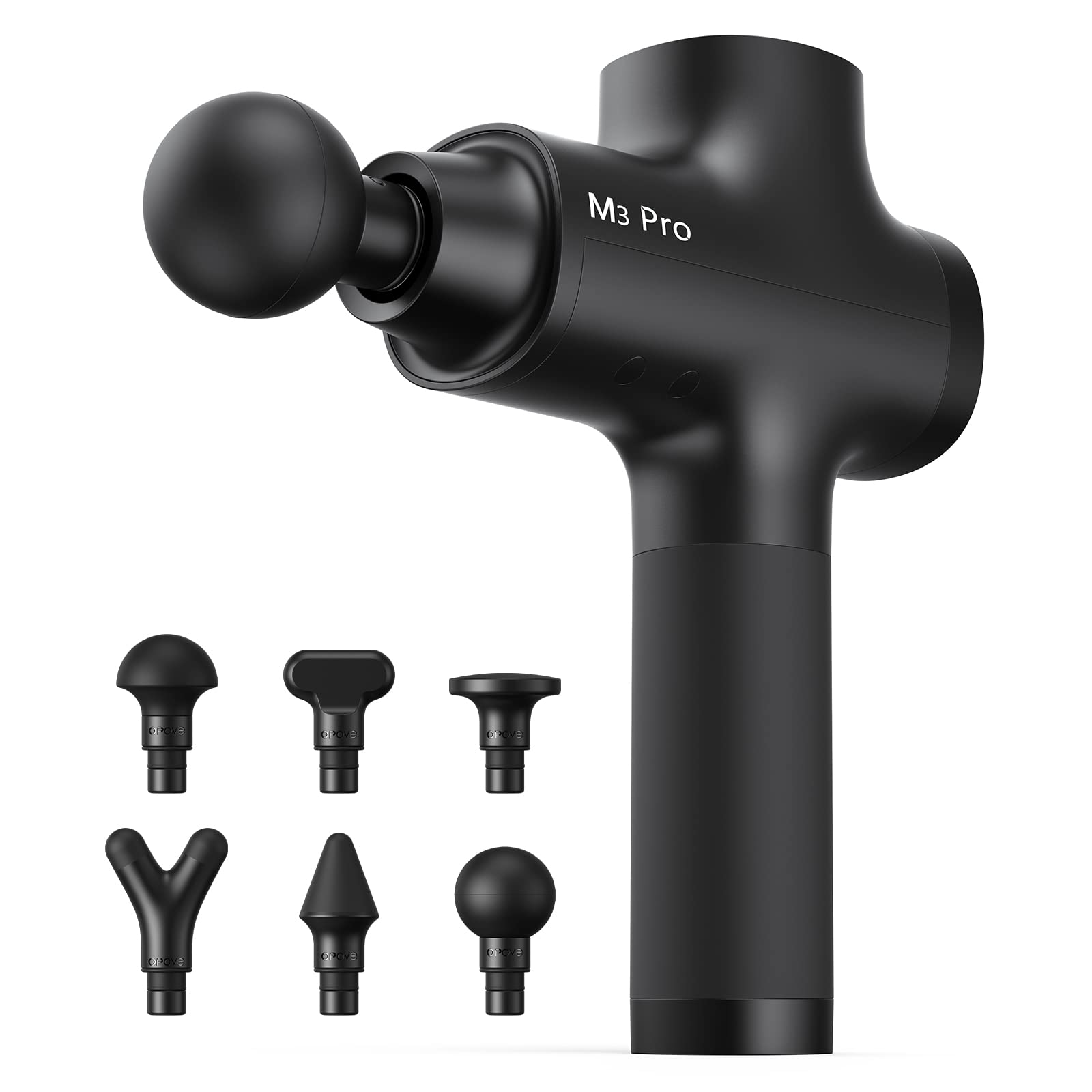 Opove M3 Pro 2 Massage Gun Deep Tissue Percussion Muscle Massager for Workout, Handheld Percussive Therapy Fascia Gun for Athletes Fast Recovery 4-8 Hours Long Battery Life, Powerful, Quiet, Black