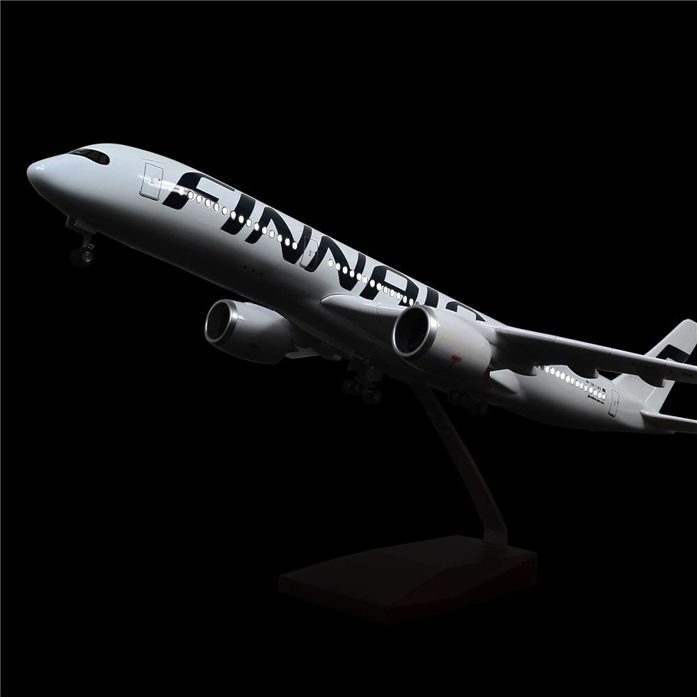 24-Hours 18” 1:142 Airplane Model Finn Airbus 350 Plane Model Kits with LED Light(Touch or Sound Control) for Decoration or Gift - Image 4
