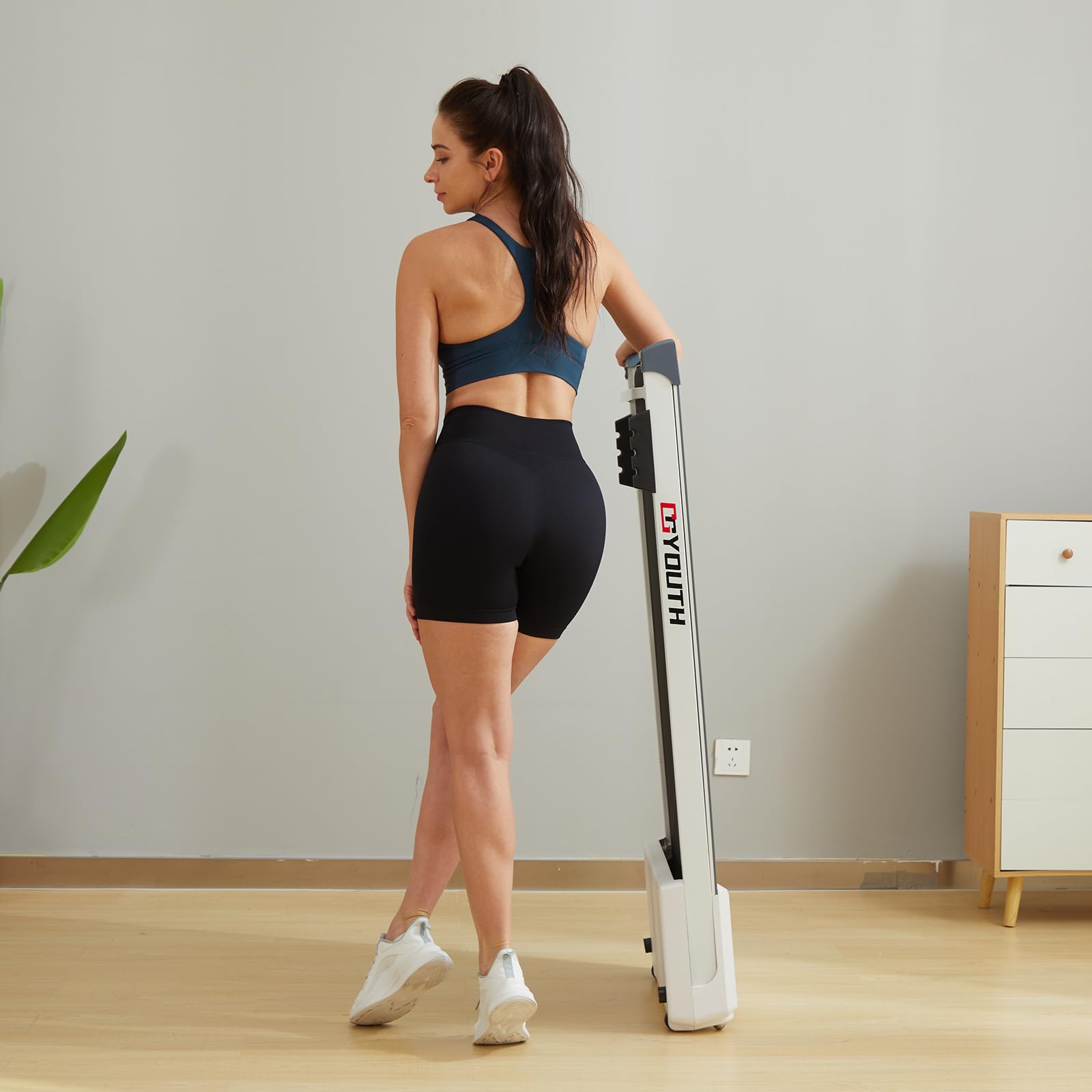 GOYOUTH 2 in 1 Under Desk Electric Treadmill Motorized Exercise Machine with Wireless Speaker, Remote Control and LED Display, Walking Jogging Machine for Home/Office Use - Image 2