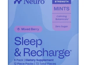 Neuro Sleep & Recharge Meltaway Mints - Sleep Aid for Adults with Melatonin 5mg, Chamomile & Elderberry - Travel Essentials for Nighttime Relaxation & Healthy Rest Cycle - Mixed Berry (72 ct)