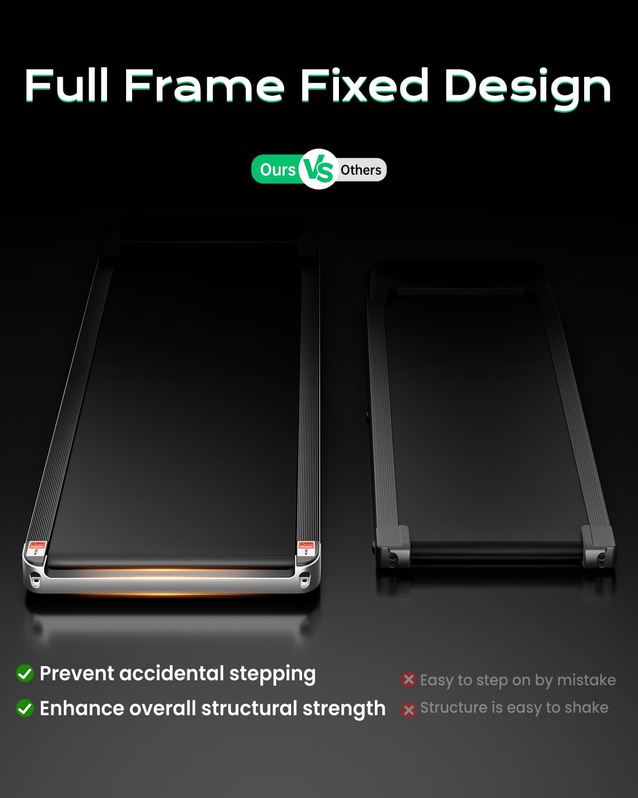 TREAFLOW Walking Pad,Treadmill with Incline for Home Office, 2.5HP Portable Under Desk Treadmill with 265 Lbs Capacity,Remote Control, Led Display, Silver - Image 4