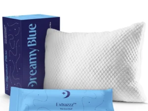 DreamyBlue Signature Pillow w/Adjustable Loft • Shredded Memory Foam Fill • Neutral Alignment for Side, Back, and Stomach Sleepers • Washable Bamboo Rayon Cover • CertiPUR-US Certified Foam (King)