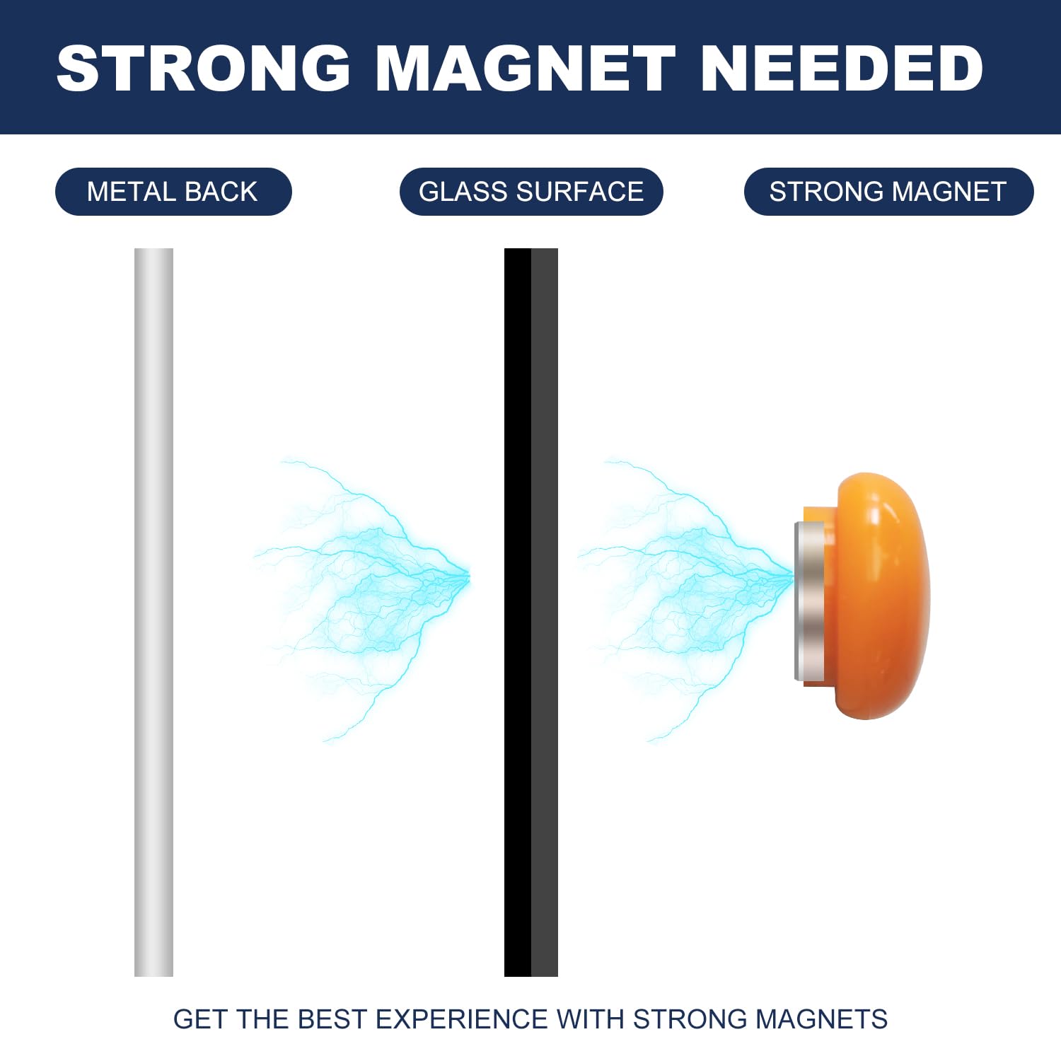 TSJ OFFICE Glass Dry-Erase Board - 36 x 24 Inches Wall Mounted Black Glass Magnetic Whiteboard, Frameless Large White Board for Office, Home & School - Image 4