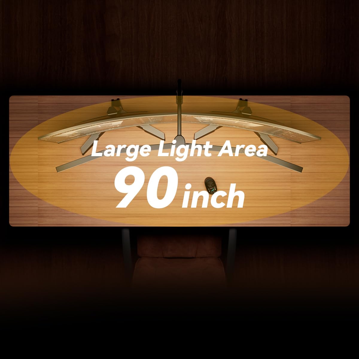 SANDROY VOLT Adjustable LED Desk Lamp – Stepless Dimming & Color Temp Remote Control, Eye-Caring 4 Large Light Souce, Flexible Neck, Clamp, 5 Lighting Modes for Reading, Computer, DIY (Black) - Image 2