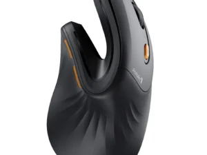 ProtoArc Ergonomic Mouse, EM11 NL Bluetooth Rechargeable Wireless Vertical Mouse, 3 Multi-Device Connectivity for Computer/PC/Laptop, 2.4GHz USB-A Optical Mice for Windows, Mac OS, Black